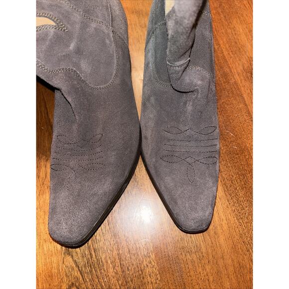 Oak Tree Farms Cowboy Boots Women’s 7.5 Brown Suede - Picture 3 of 6